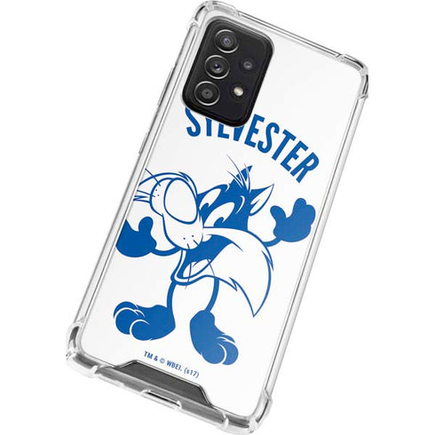 Looney Tunes Sylvester the Cat Big Head Galaxy A72 5G Clear Case